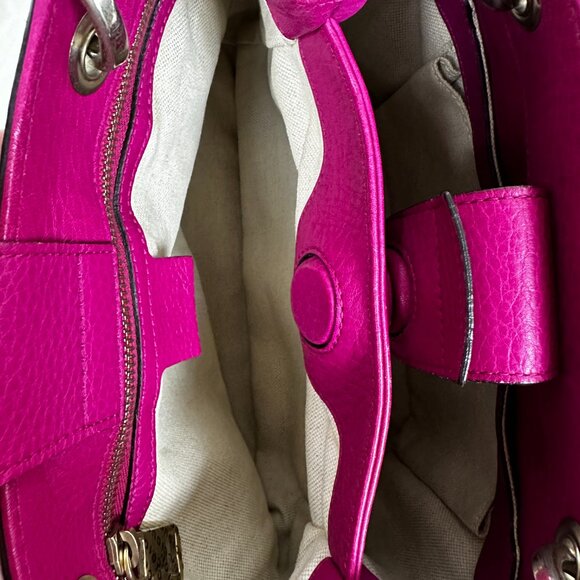 Gucci Pink Bamboo Shopper Leather Satchel - Picture 7 of 16